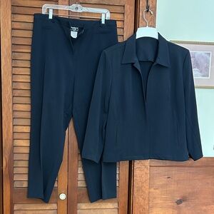 Southern Lady Black Two-Piece Pant and Jacket Set